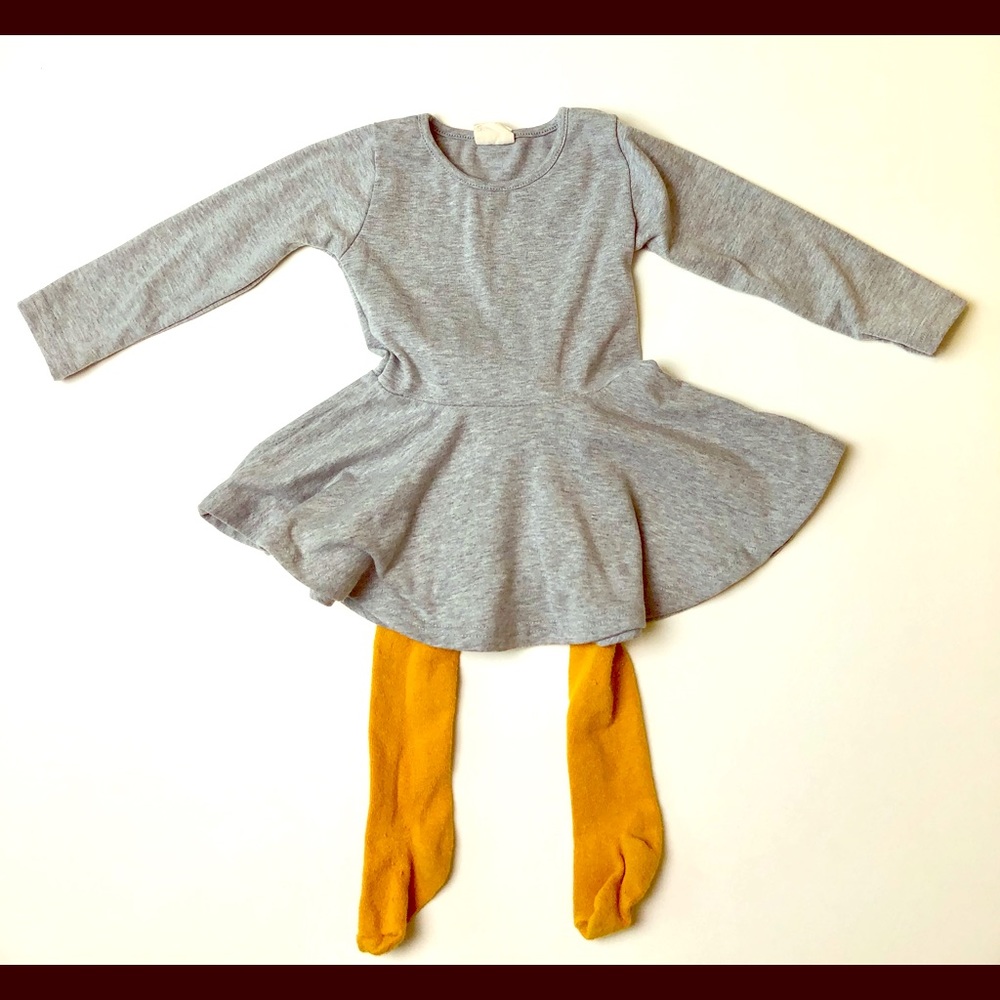 Long Sleeve Petal Bottom Dress